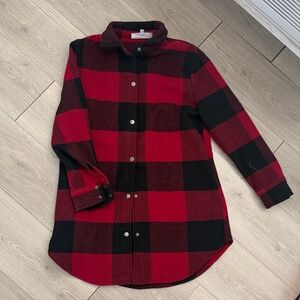 BB Dakota Red Eldridge Plaid Shirt Jacket